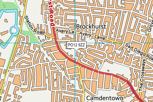 PO12 9ZZ map - OS VectorMap District (Ordnance Survey) PO12 9ZZ map - OS VectorMap District (Ordnance Survey)