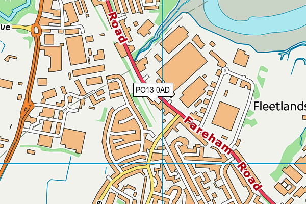 PO13 0AD map - OS VectorMap District (Ordnance Survey) PO13 0AD map - OS VectorMap District (Ordnance Survey)
