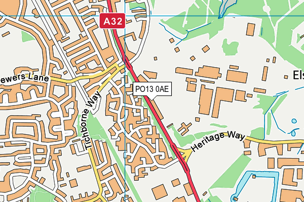 PO13 0AE map - OS VectorMap District (Ordnance Survey) PO13 0AE map - OS VectorMap District (Ordnance Survey)