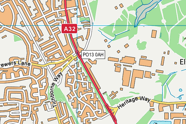 PO13 0AH map - OS VectorMap District (Ordnance Survey) PO13 0AH map - OS VectorMap District (Ordnance Survey)