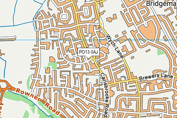 PO13 0AJ map - OS VectorMap District (Ordnance Survey) PO13 0AJ map - OS VectorMap District (Ordnance Survey)