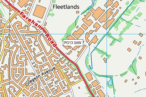 PO13 0AW map - OS VectorMap District (Ordnance Survey) PO13 0AW map - OS VectorMap District (Ordnance Survey)