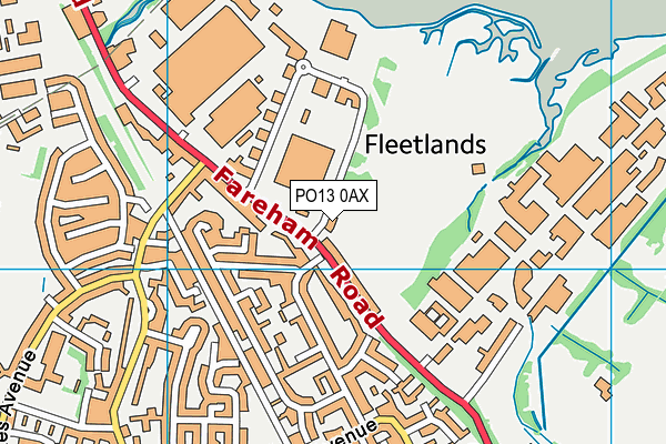 PO13 0AX map - OS VectorMap District (Ordnance Survey) PO13 0AX map - OS VectorMap District (Ordnance Survey)