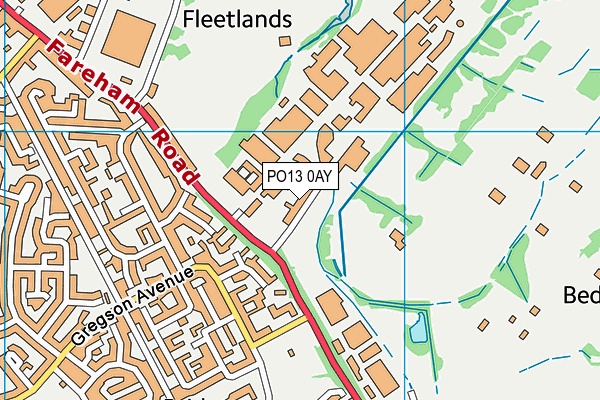 PO13 0AY map - OS VectorMap District (Ordnance Survey) PO13 0AY map - OS VectorMap District (Ordnance Survey)