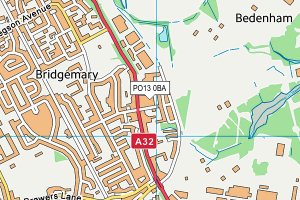 PO13 0BA map - OS VectorMap District (Ordnance Survey) PO13 0BA map - OS VectorMap District (Ordnance Survey)