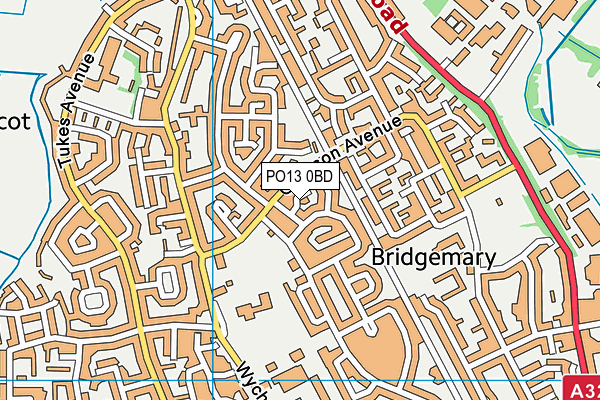 PO13 0BD map - OS VectorMap District (Ordnance Survey) PO13 0BD map - OS VectorMap District (Ordnance Survey)