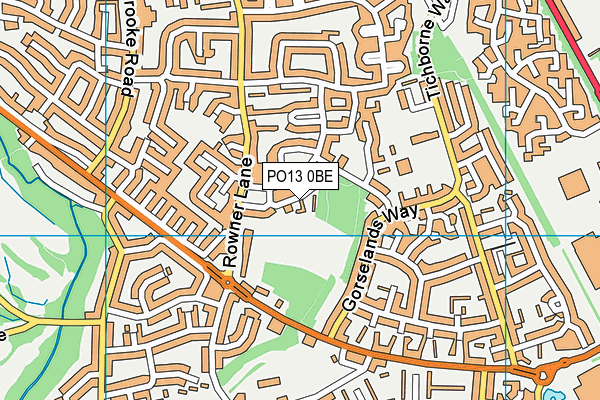 PO13 0BE map - OS VectorMap District (Ordnance Survey) PO13 0BE map - OS VectorMap District (Ordnance Survey)