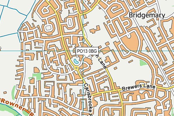 PO13 0BG map - OS VectorMap District (Ordnance Survey) PO13 0BG map - OS VectorMap District (Ordnance Survey)
