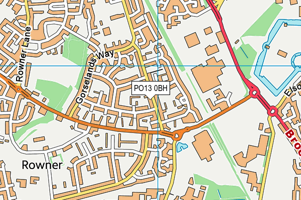 PO13 0BH map - OS VectorMap District (Ordnance Survey) PO13 0BH map - OS VectorMap District (Ordnance Survey)