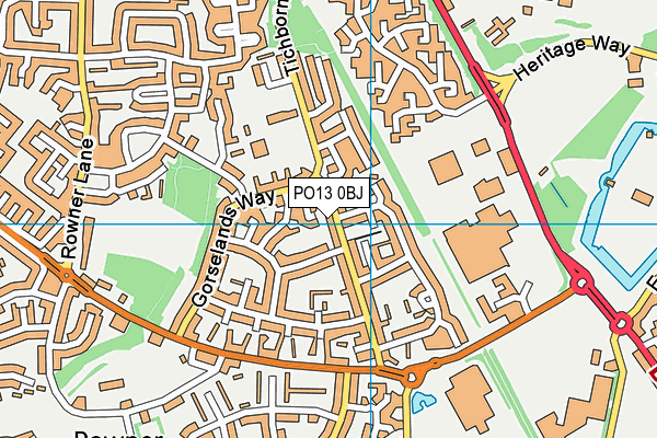 PO13 0BJ map - OS VectorMap District (Ordnance Survey) PO13 0BJ map - OS VectorMap District (Ordnance Survey)