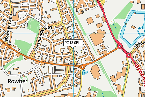 PO13 0BL map - OS VectorMap District (Ordnance Survey) PO13 0BL map - OS VectorMap District (Ordnance Survey)