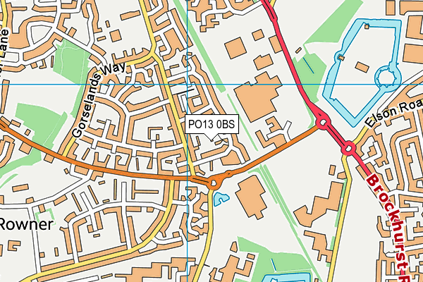 PO13 0BS map - OS VectorMap District (Ordnance Survey) PO13 0BS map - OS VectorMap District (Ordnance Survey)