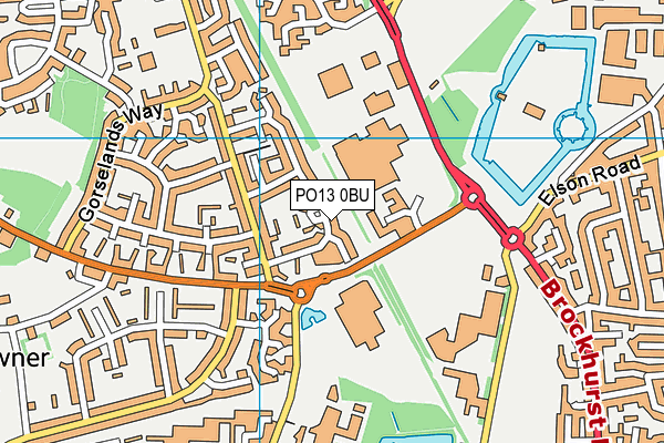 PO13 0BU map - OS VectorMap District (Ordnance Survey) PO13 0BU map - OS VectorMap District (Ordnance Survey)