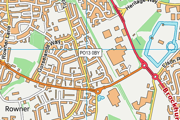 PO13 0BY map - OS VectorMap District (Ordnance Survey) PO13 0BY map - OS VectorMap District (Ordnance Survey)