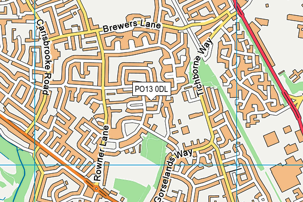 PO13 0DL map - OS VectorMap District (Ordnance Survey) PO13 0DL map - OS VectorMap District (Ordnance Survey)