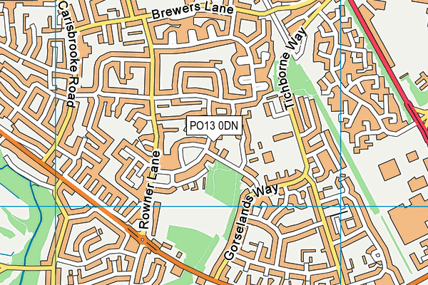 PO13 0DN map - OS VectorMap District (Ordnance Survey) PO13 0DN map - OS VectorMap District (Ordnance Survey)