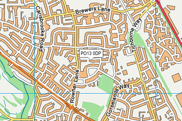 PO13 0DP map - OS VectorMap District (Ordnance Survey) PO13 0DP map - OS VectorMap District (Ordnance Survey)