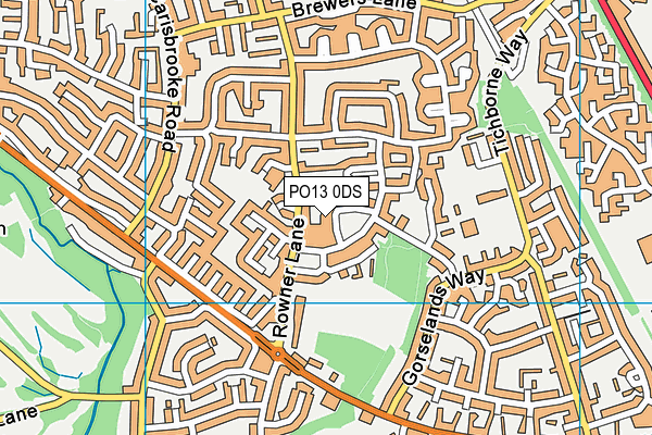 PO13 0DS map - OS VectorMap District (Ordnance Survey) PO13 0DS map - OS VectorMap District (Ordnance Survey)