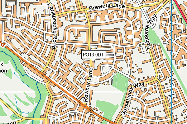 PO13 0DT map - OS VectorMap District (Ordnance Survey) PO13 0DT map - OS VectorMap District (Ordnance Survey)
