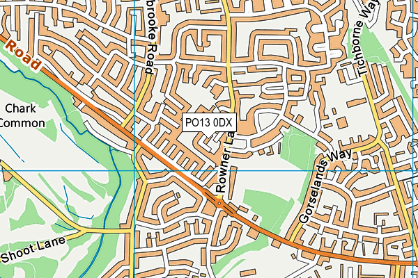 PO13 0DX map - OS VectorMap District (Ordnance Survey) PO13 0DX map - OS VectorMap District (Ordnance Survey)