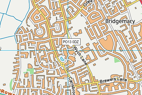 PO13 0DZ map - OS VectorMap District (Ordnance Survey) PO13 0DZ map - OS VectorMap District (Ordnance Survey)