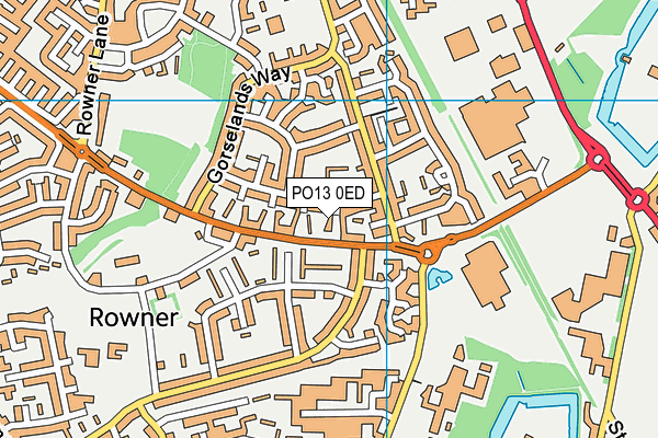 PO13 0ED map - OS VectorMap District (Ordnance Survey) PO13 0ED map - OS VectorMap District (Ordnance Survey)