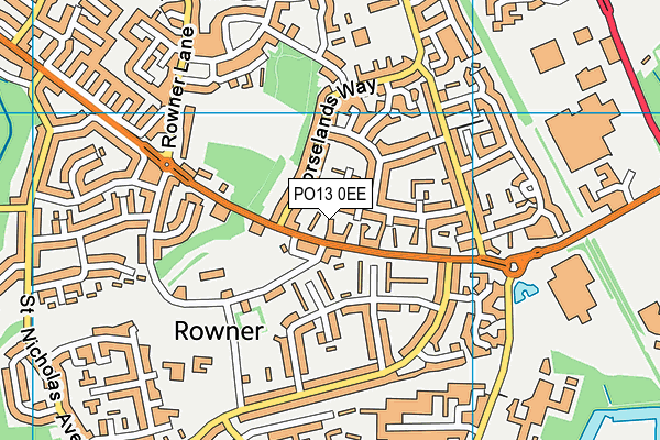 PO13 0EE map - OS VectorMap District (Ordnance Survey) PO13 0EE map - OS VectorMap District (Ordnance Survey)