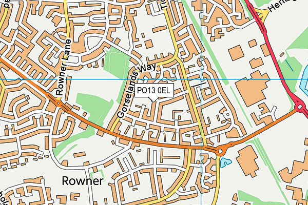 PO13 0EL map - OS VectorMap District (Ordnance Survey) PO13 0EL map - OS VectorMap District (Ordnance Survey)
