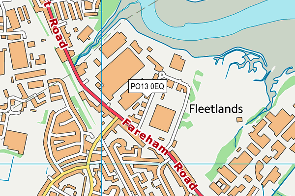 PO13 0EQ map - OS VectorMap District (Ordnance Survey)