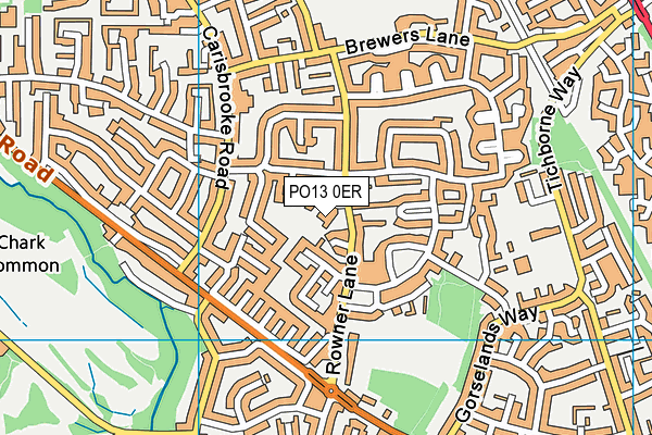 PO13 0ER map - OS VectorMap District (Ordnance Survey) PO13 0ER map - OS VectorMap District (Ordnance Survey)
