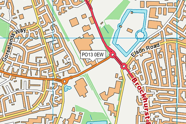 PO13 0EW map - OS VectorMap District (Ordnance Survey) PO13 0EW map - OS VectorMap District (Ordnance Survey)