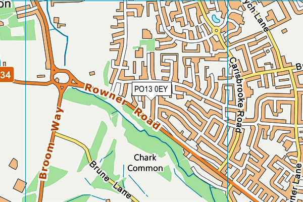 PO13 0EY map - OS VectorMap District (Ordnance Survey) PO13 0EY map - OS VectorMap District (Ordnance Survey)