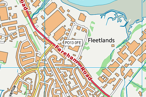 PO13 0FE map - OS VectorMap District (Ordnance Survey) PO13 0FE map - OS VectorMap District (Ordnance Survey)