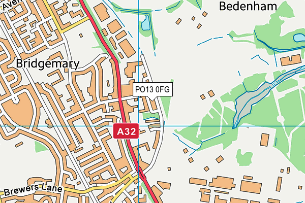 PO13 0FG map - OS VectorMap District (Ordnance Survey) PO13 0FG map - OS VectorMap District (Ordnance Survey)