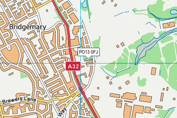 PO13 0FJ map - OS VectorMap District (Ordnance Survey) PO13 0FJ map - OS VectorMap District (Ordnance Survey)