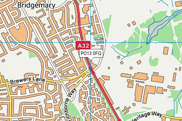 PO13 0FQ map - OS VectorMap District (Ordnance Survey) PO13 0FQ map - OS VectorMap District (Ordnance Survey)