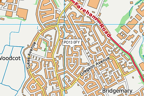 PO13 0FY map - OS VectorMap District (Ordnance Survey) PO13 0FY map - OS VectorMap District (Ordnance Survey)