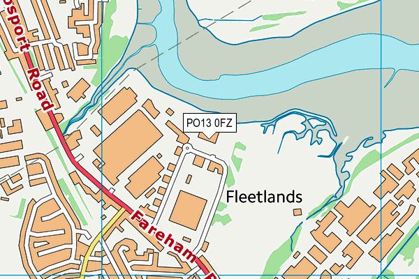 PO13 0FZ map - OS VectorMap District (Ordnance Survey)