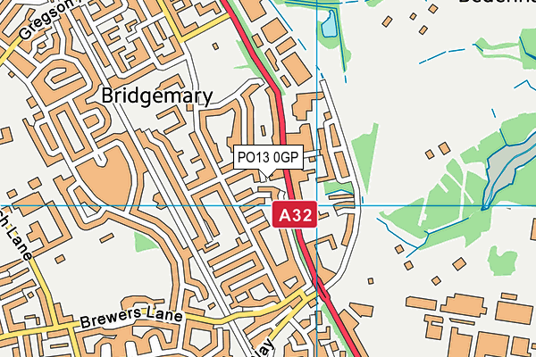 PO13 0GP map - OS VectorMap District (Ordnance Survey) PO13 0GP map - OS VectorMap District (Ordnance Survey)