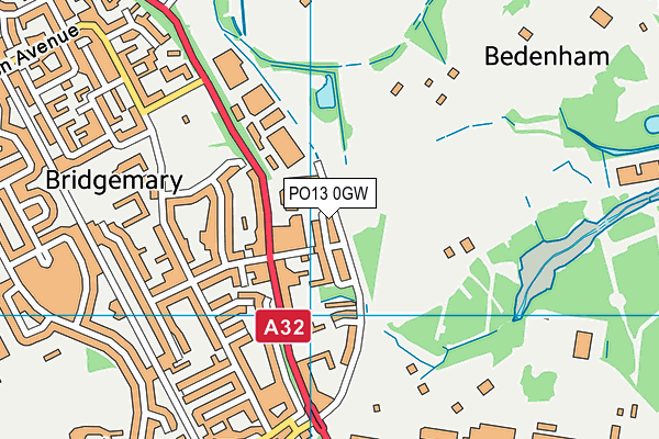 PO13 0GW map - OS VectorMap District (Ordnance Survey) PO13 0GW map - OS VectorMap District (Ordnance Survey)