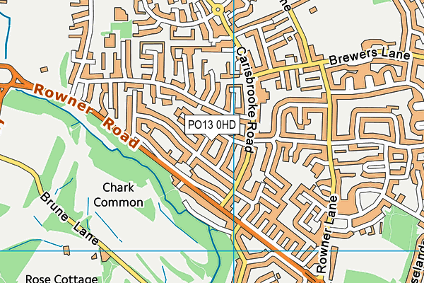 PO13 0HD map - OS VectorMap District (Ordnance Survey) PO13 0HD map - OS VectorMap District (Ordnance Survey)