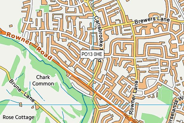PO13 0HE map - OS VectorMap District (Ordnance Survey) PO13 0HE map - OS VectorMap District (Ordnance Survey)