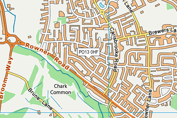 PO13 0HF map - OS VectorMap District (Ordnance Survey) PO13 0HF map - OS VectorMap District (Ordnance Survey)