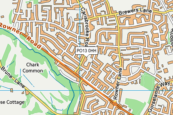 PO13 0HH map - OS VectorMap District (Ordnance Survey) PO13 0HH map - OS VectorMap District (Ordnance Survey)