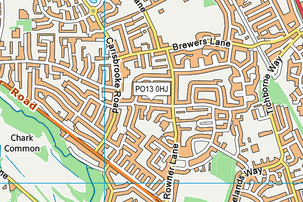 PO13 0HJ map - OS VectorMap District (Ordnance Survey) PO13 0HJ map - OS VectorMap District (Ordnance Survey)