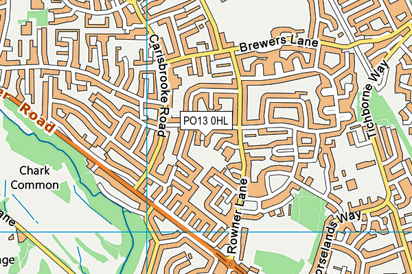 PO13 0HL map - OS VectorMap District (Ordnance Survey) PO13 0HL map - OS VectorMap District (Ordnance Survey)