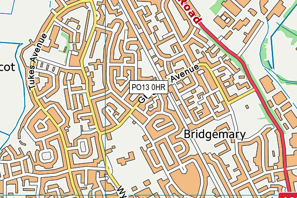 PO13 0HR map - OS VectorMap District (Ordnance Survey) PO13 0HR map - OS VectorMap District (Ordnance Survey)