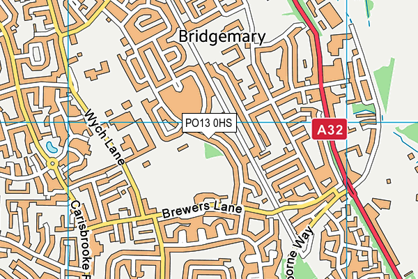 PO13 0HS map - OS VectorMap District (Ordnance Survey) PO13 0HS map - OS VectorMap District (Ordnance Survey)
