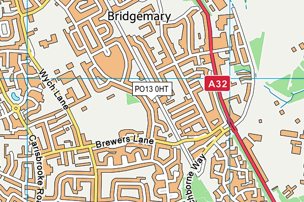 PO13 0HT map - OS VectorMap District (Ordnance Survey) PO13 0HT map - OS VectorMap District (Ordnance Survey)