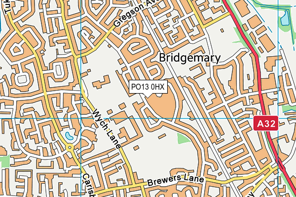 PO13 0HX map - OS VectorMap District (Ordnance Survey) PO13 0HX map - OS VectorMap District (Ordnance Survey)